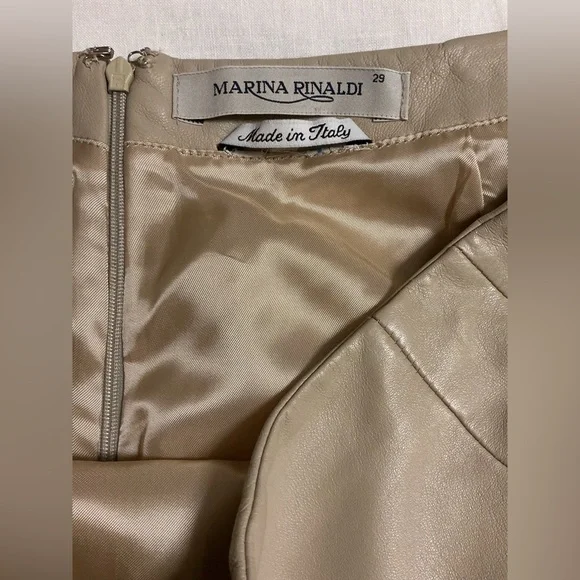 MARINA RINALDI LEATHER SKIRT - Picture 9 of 16